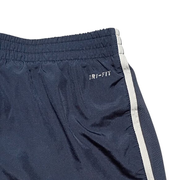 Nike Women M Dri-FIT Performance Running Shorts Blue & White M Side Mesh Comfort - Picture 6 of 13